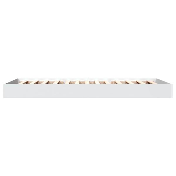 Bodenbettgestell Weiß 80 x 200 cm Holzwerkstoff