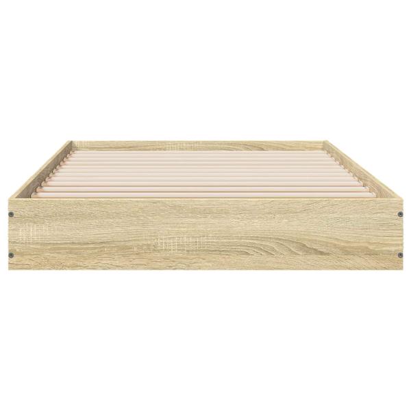 Bodenbettgestell Sonoma-Eiche 80 x 200 cm Holzwerkstoff
