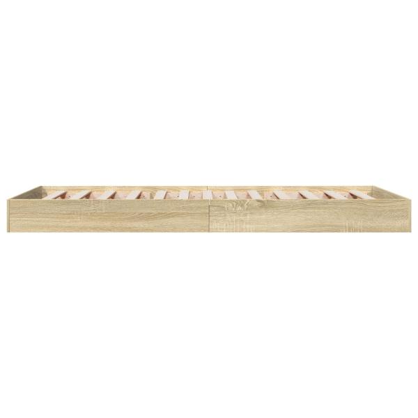Bodenbettgestell Sonoma-Eiche 80 x 200 cm Holzwerkstoff