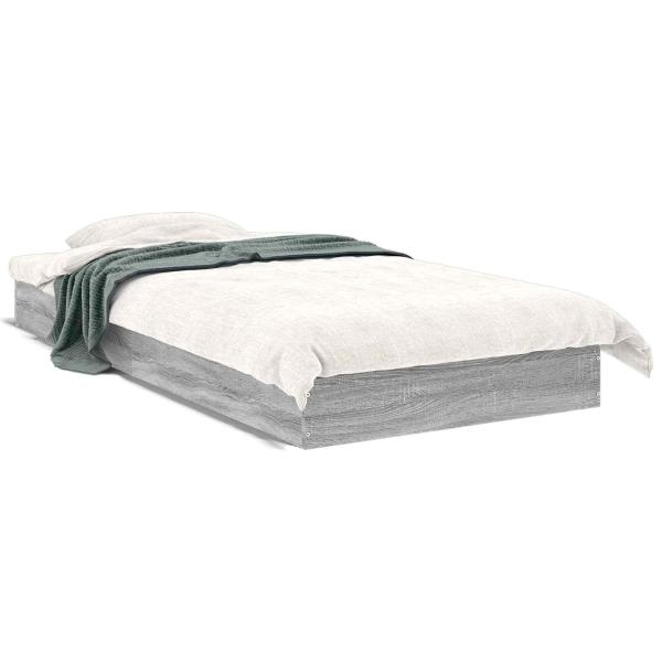 Bodenbettgestell Sonoma-Grau 80 x 200 cm Holzwerkstoff