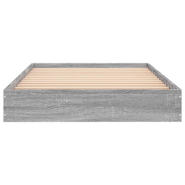 Bodenbettgestell Sonoma-Grau 80 x 200 cm Holzwerkstoff