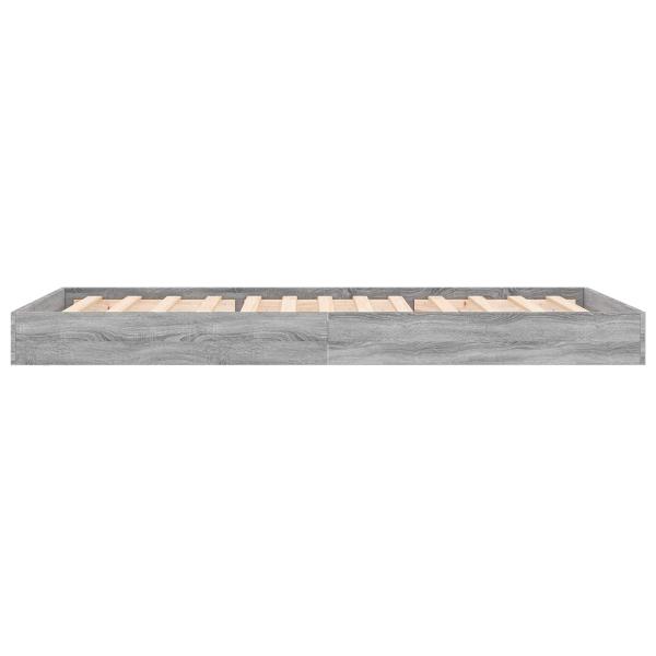 Bodenbettgestell Sonoma-Grau 80 x 200 cm Holzwerkstoff