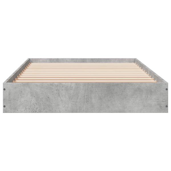 Bodenbettgestell Betongrau 80 x 200 cm Holzwerkstoff