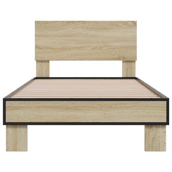 Bettgestell mit Kopfteil Sonoma-Eiche 80 x 200 cm Holzwerkstoff