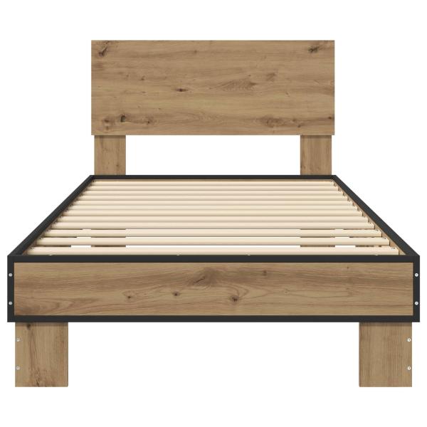 Bettgestell mit Kopfteil Artisan-Eiche 80 x 200 cm