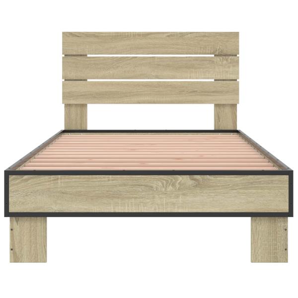 Bettgestell mit Kopfteil Sonoma-Eiche 80 x 200 cm Holzwerkstoff