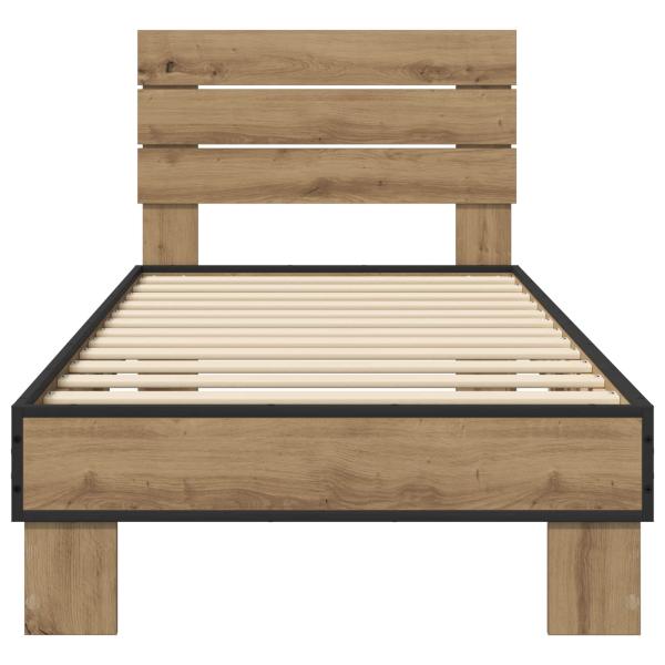 Bettgestell mit Kopfteil Artisan-Eiche 80 x 200 cm