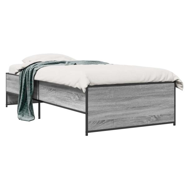 Bettrahmen Grau Sonoma 80 x 200 cm Holzwerkstoff