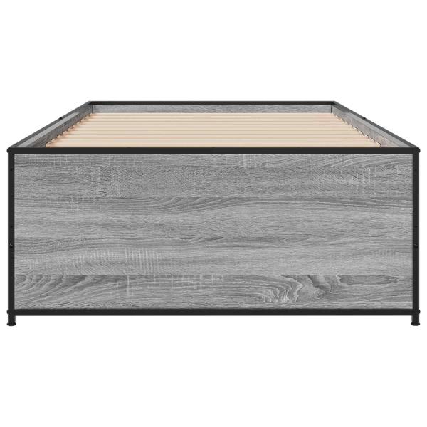 Bettrahmen Grau Sonoma 80 x 200 cm Holzwerkstoff
