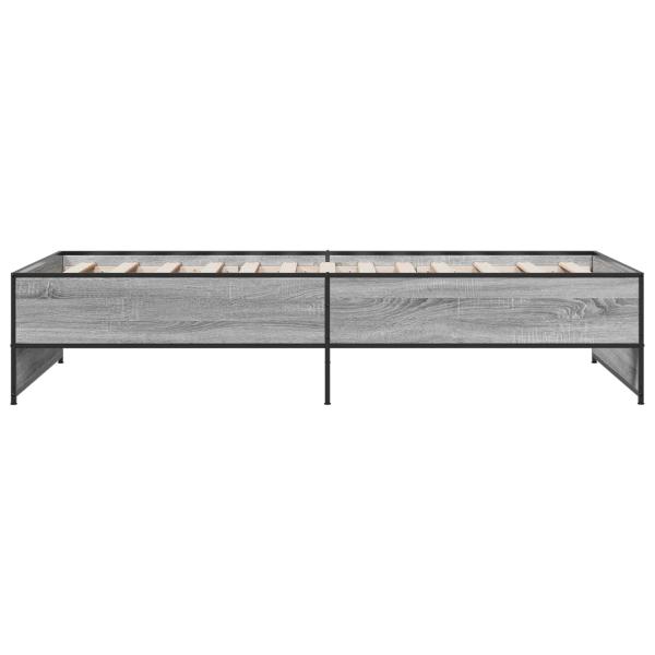 Bettrahmen Grau Sonoma 80 x 200 cm Holzwerkstoff
