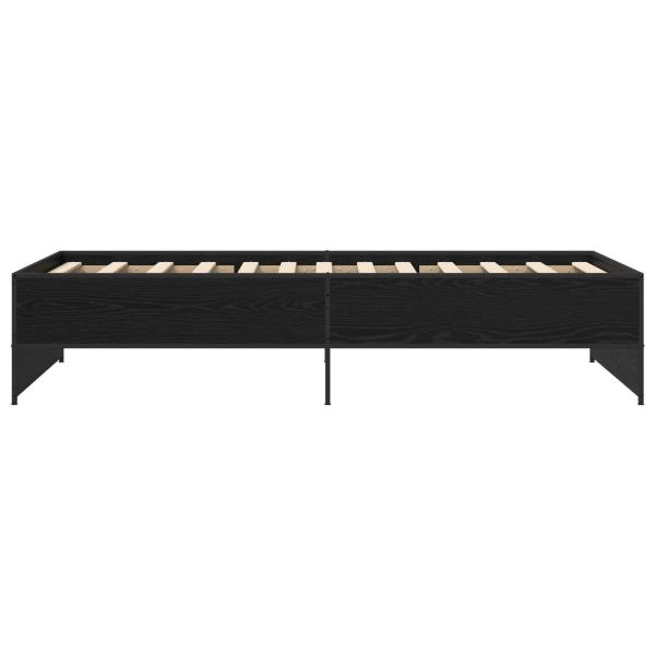 Bettrahmen Schwarze Eiche 80 x 200 cm Holzwerkstoff