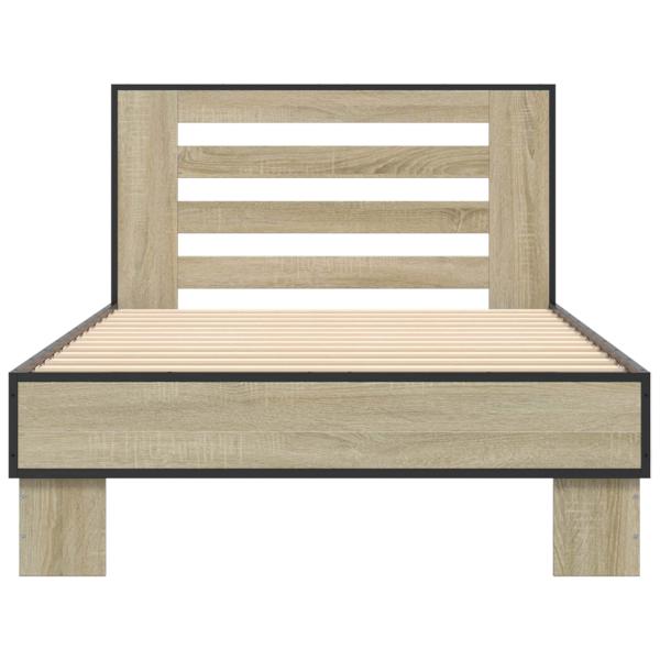 Bettgestell mit Kopfteil Sonoma-Eiche 80 x 200 cm Holzwerkstoff