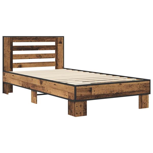Bettgestell mit Kopfteil Altholz 80 x 200 cm Holzwerkstoff