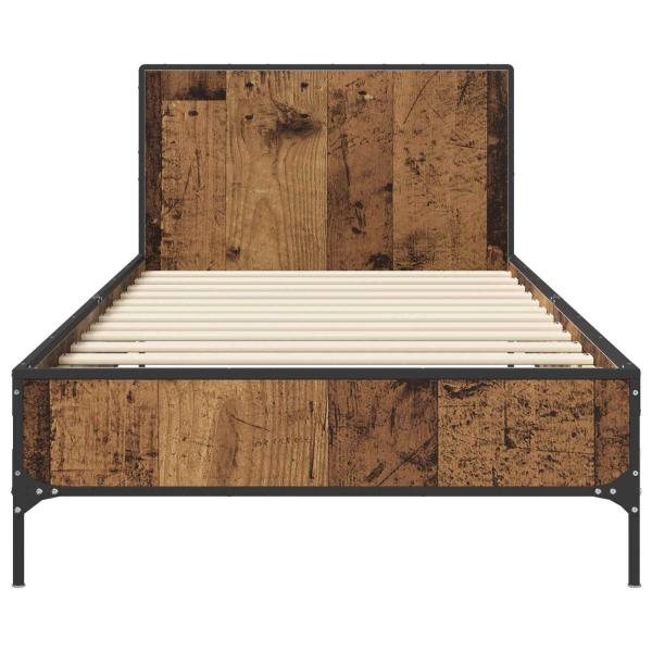 Bettgestell mit Kopfteil Altholz 80 x 200 cm Holzwerkstoff