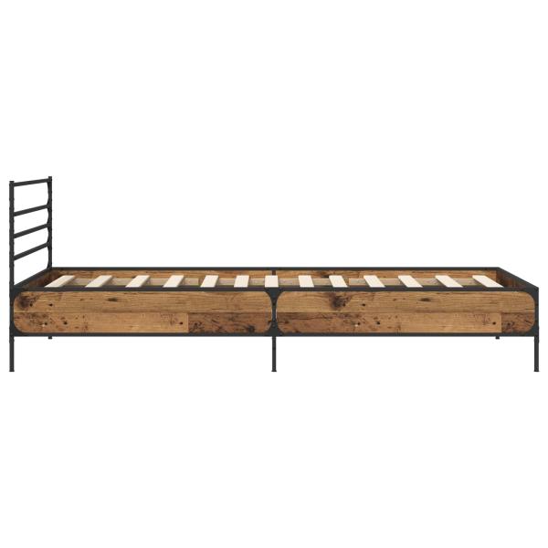 Bettrahmen Altholz 80 x 200 cm Holzwerkstoff