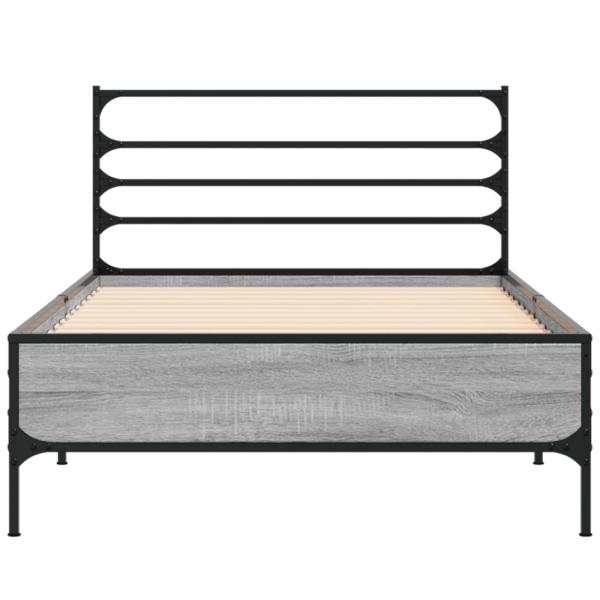 Bettrahmen Grau Sonoma 80 x 200 cm Holzwerkstoff