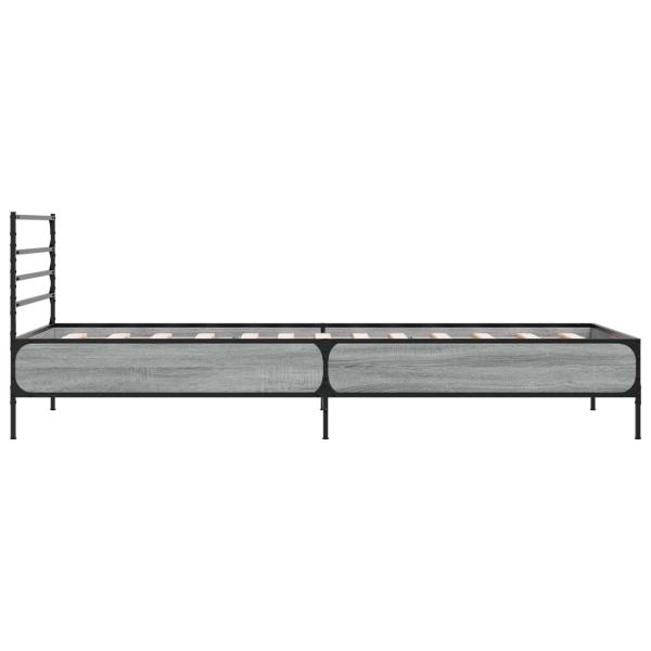 Bettrahmen Grau Sonoma 80 x 200 cm Holzwerkstoff