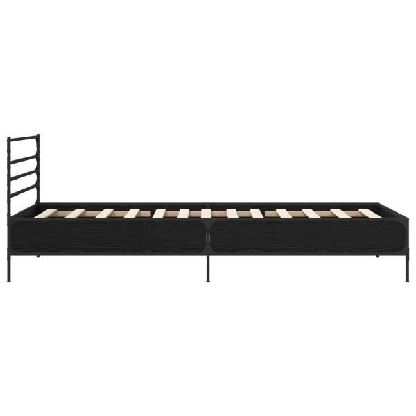 Bettrahmen Schwarze Eiche 80 x 200 cm Holzwerkstoff