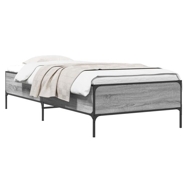 Bettrahmen Grau Sonoma 80 x 200 cm Holzwerkstoff