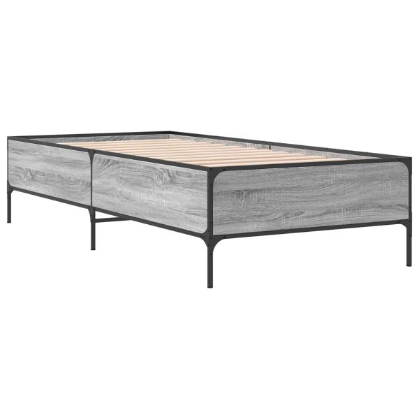 Bettrahmen Grau Sonoma 80 x 200 cm Holzwerkstoff