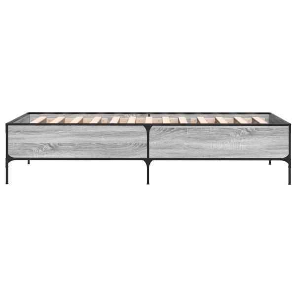 Bettrahmen Grau Sonoma 80 x 200 cm Holzwerkstoff