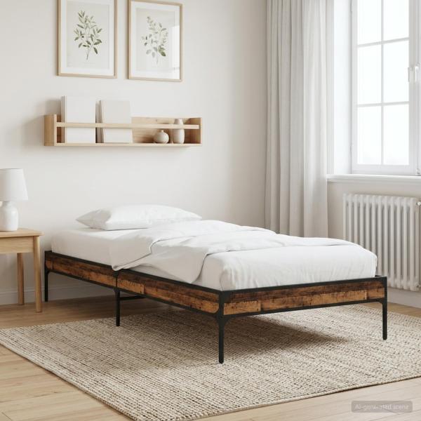 ARDEBO.de - Bettrahmen Altholz 80 x 200 cm Holzwerkstoff