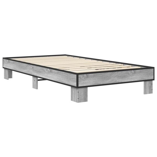 Bettrahmen Grau Sonoma 80 x 200 cm Holzwerkstoff