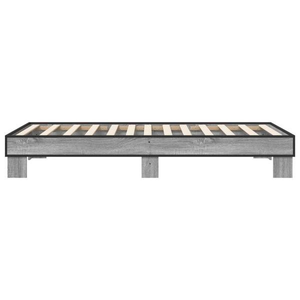 Bettrahmen Grau Sonoma 80 x 200 cm Holzwerkstoff