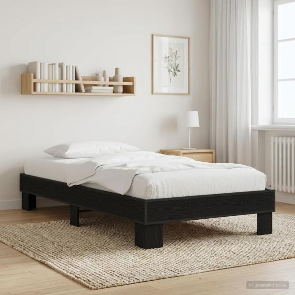 ARDEBO.de - Bettrahmen Schwarze Eiche 80 x 200 cm Holzwerkstoff