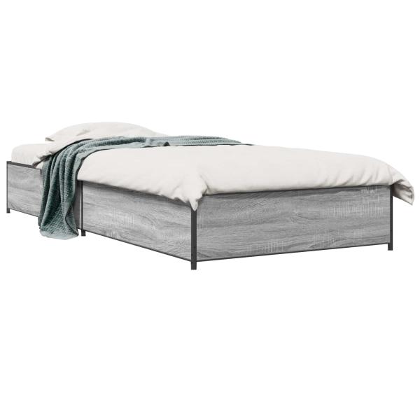 Bettrahmen Grau Sonoma 80 x 200 cm Holzwerkstoff