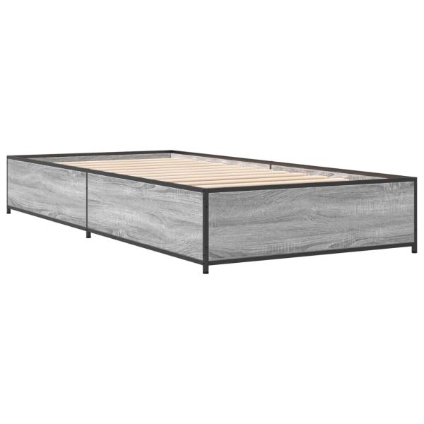Bettrahmen Grau Sonoma 80 x 200 cm Holzwerkstoff