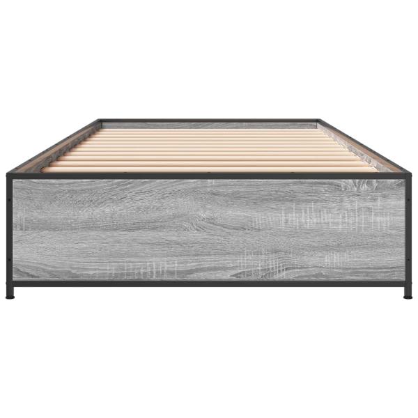 Bettrahmen Grau Sonoma 80 x 200 cm Holzwerkstoff