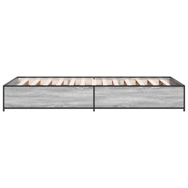 Bettrahmen Grau Sonoma 80 x 200 cm Holzwerkstoff