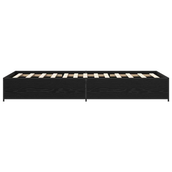 Bettrahmen Schwarze Eiche 80 x 200 cm Holzwerkstoff