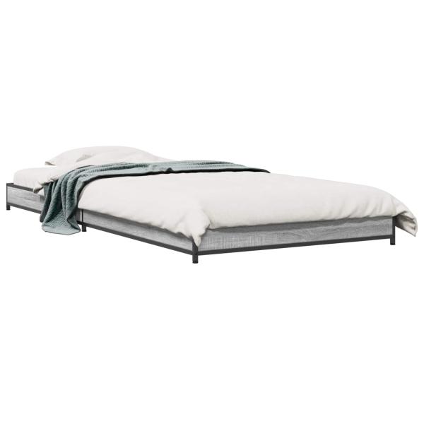 Bettrahmen Grau Sonoma 80 x 200 cm Holzwerkstoff