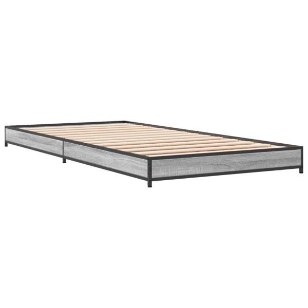 Bettrahmen Grau Sonoma 80 x 200 cm Holzwerkstoff