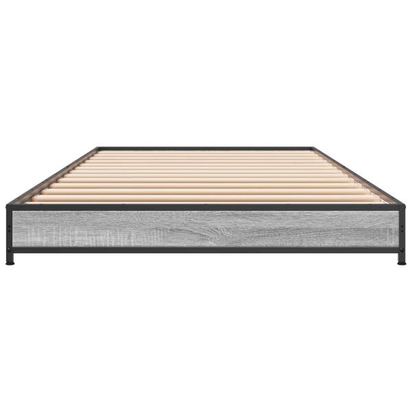 Bettrahmen Grau Sonoma 80 x 200 cm Holzwerkstoff