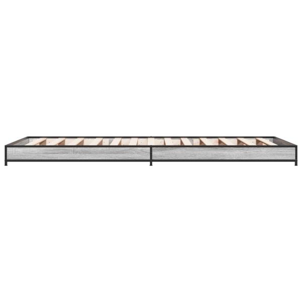 Bettrahmen Grau Sonoma 80 x 200 cm Holzwerkstoff