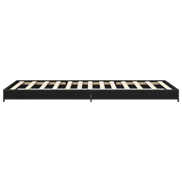 Bettrahmen Schwarze Eiche 80 x 200 cm Holzwerkstoff