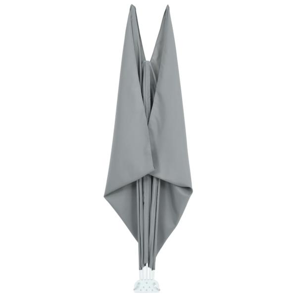 Faltbarer Terrassen-Seitenfächer Grau 300×150 cm