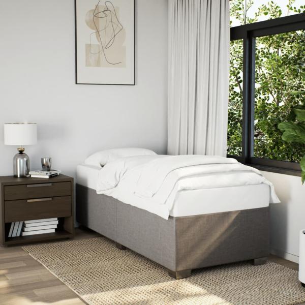 ARDEBO.de - Bettgestell ohne Matratze Taupe 90x190 cm Stoff