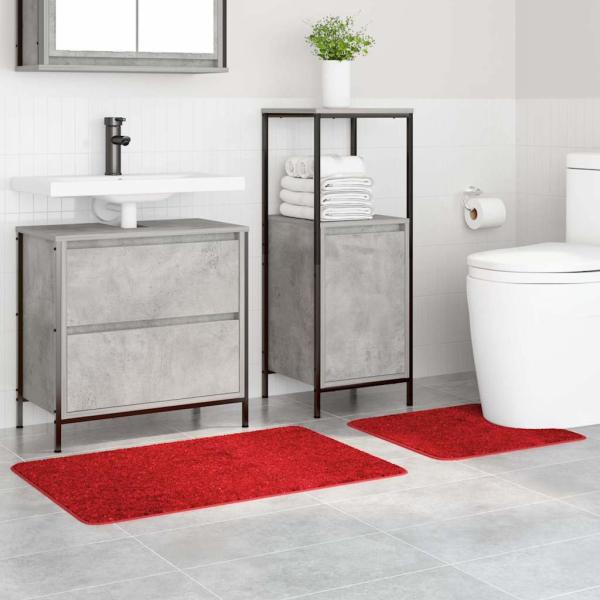 Anti-Rutsch Badematten-Set 2 stk. Rot 50 x 50 cm PP