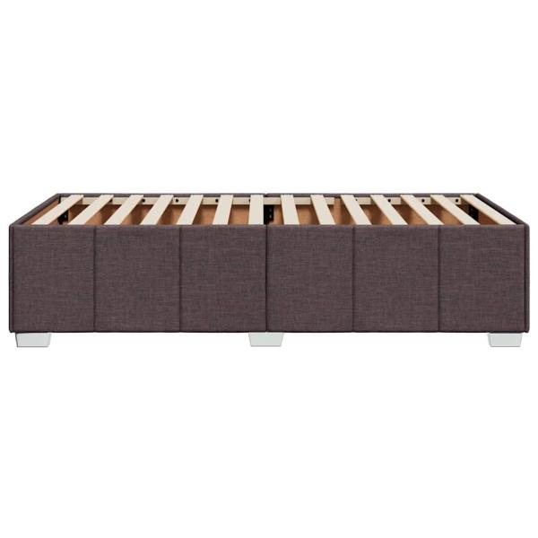 Bettgestell ohne Matratze Dunkelbraun 90x200 cm Stoff