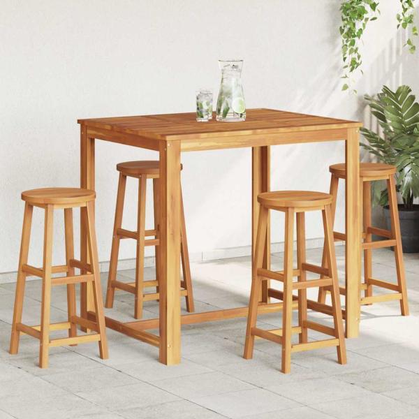 ARDEBO.de - Barhocker 4 Stk. Massivholz Akazie