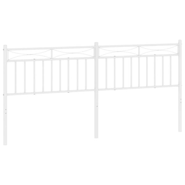 Ersatz-Kopfteil Metall Weiß 180 cm