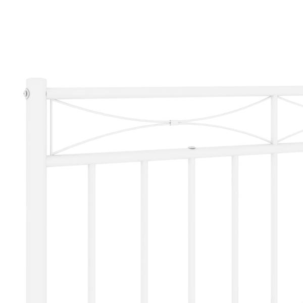 Ersatz-Kopfteil Metall Weiß 180 cm