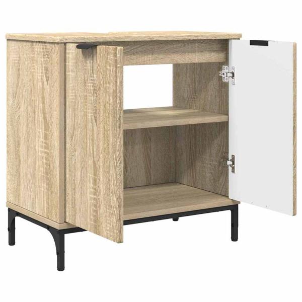 Badezimmermöbel-Set 3 stk. Sonoma-Eiche 39,5 x 36 x 88 cm
