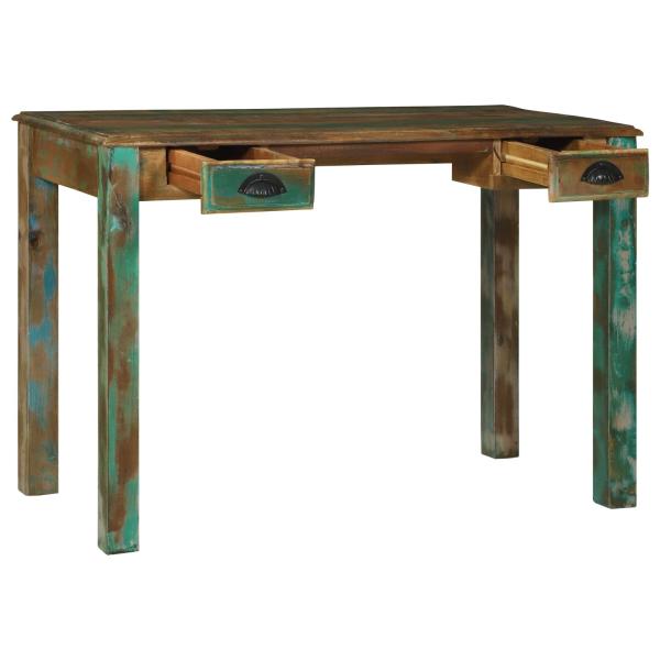 Schreibtisch Braun 112 x 55 x 76 cm Massives upgecyceltes Holz