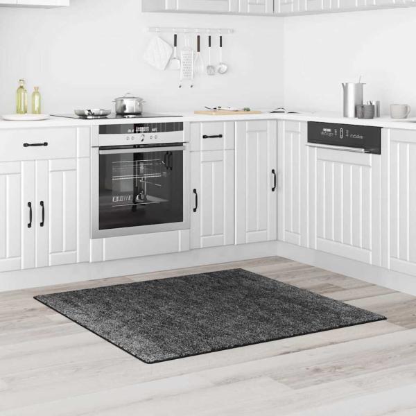 Anti-Rutsch Shaggy Teppich Dunkelgrau 120 x 120 cm PP