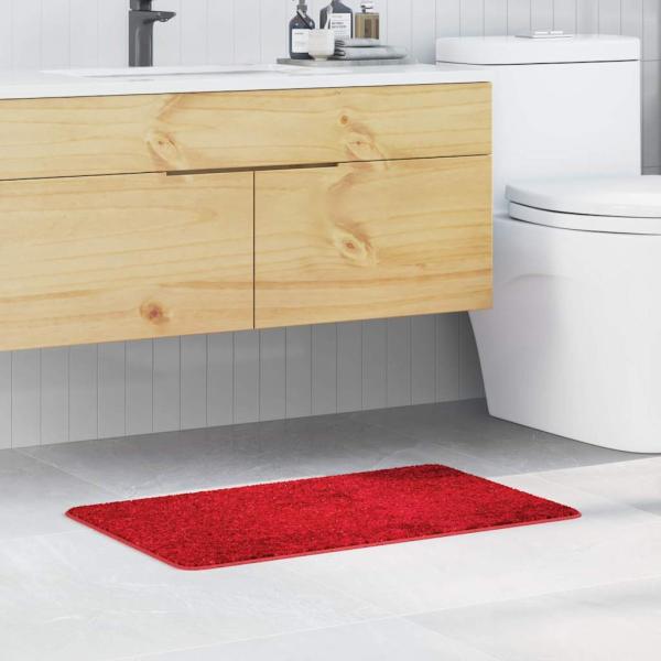 ARDEBO.de - Rutschfeste Badmatte Rot 50 x 80 cm PP